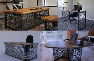 meja astetik dari laser cutting